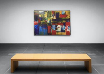 Toile en 130x97cm. Peinture acrylique et pâte à relief.