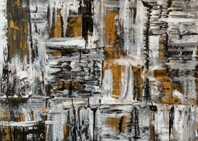 Toile en 116x89cm. Technique acrylique et pâte à relief.