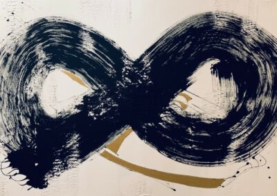 Toile en 130x97cm. Technique acrylique et pâte à relief.