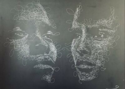 Toile en 130x97cm. Technique polychromos.